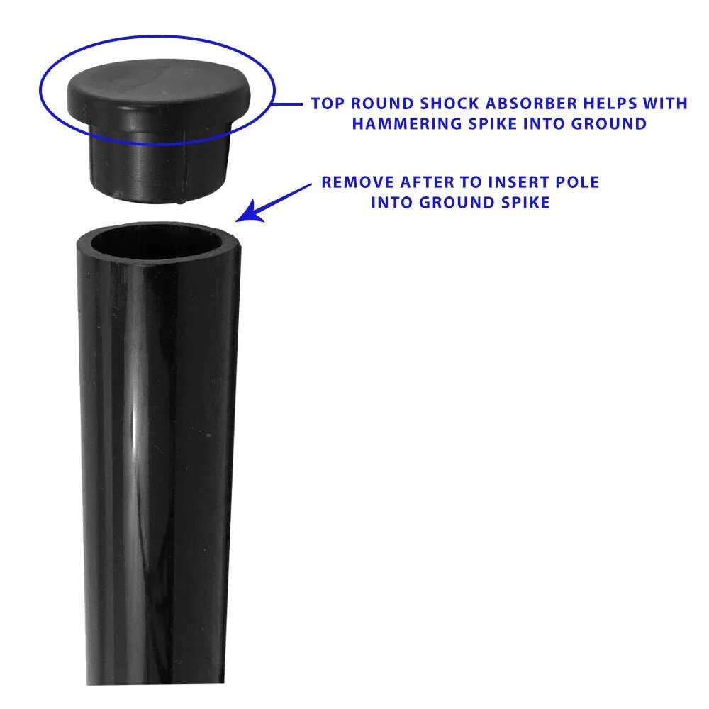 13ft Aluminum (Black) Outdoor Pole with Ground Spike