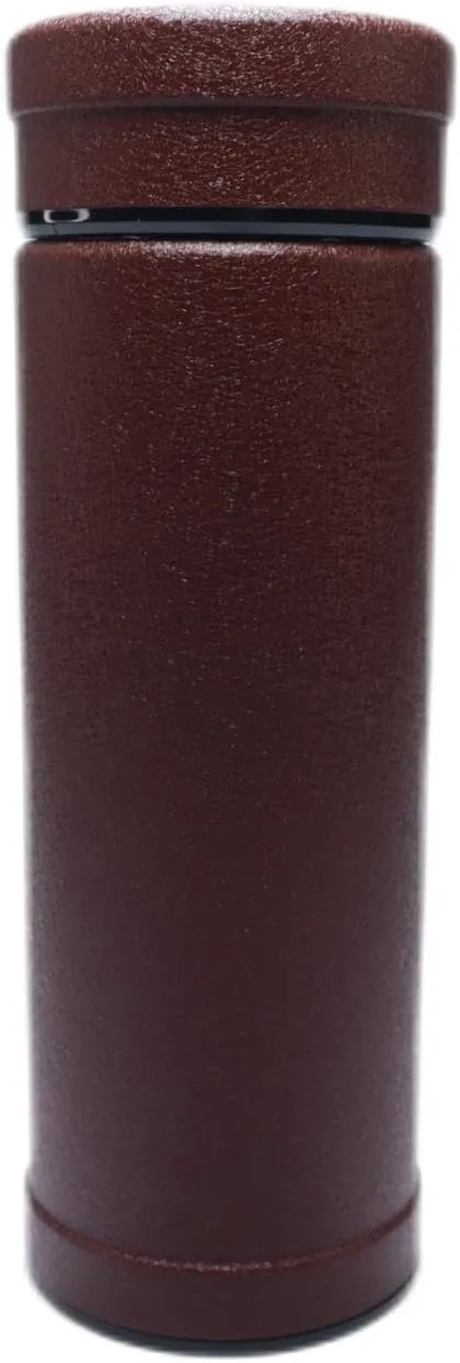 14oz/400ml Vacuum Insulated Glass Bottle,Glass Vacuum Drinking Cupglass lined thermos, stainless steel body,Glass vacuum liner inside,(Purplish red)