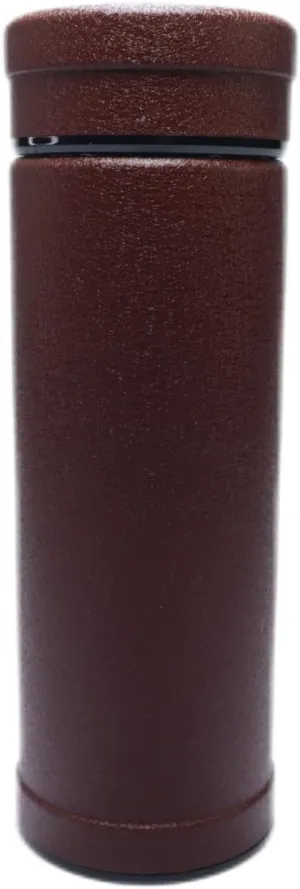 14oz/400ml Vacuum Insulated Glass Bottle,Glass Vacuum Drinking Cupglass lined thermos, stainless steel body,Glass vacuum liner inside,(Purplish red)