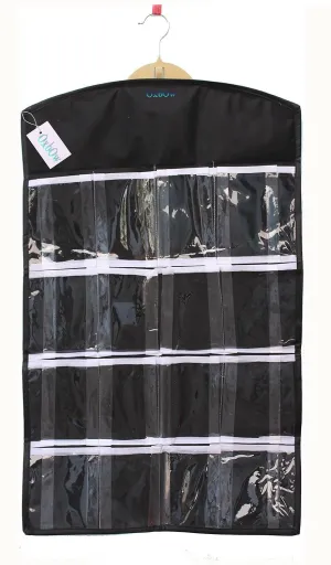 16-Pocket Hanging Wardrobe Organizer for Innerwear & Socks (Multi Colors, 75x45cm)