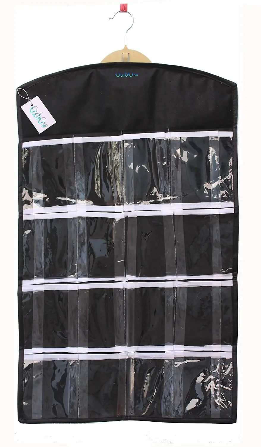 16-Pocket Hanging Wardrobe Organizer for Innerwear & Socks (Multi Colors, 75x45cm)