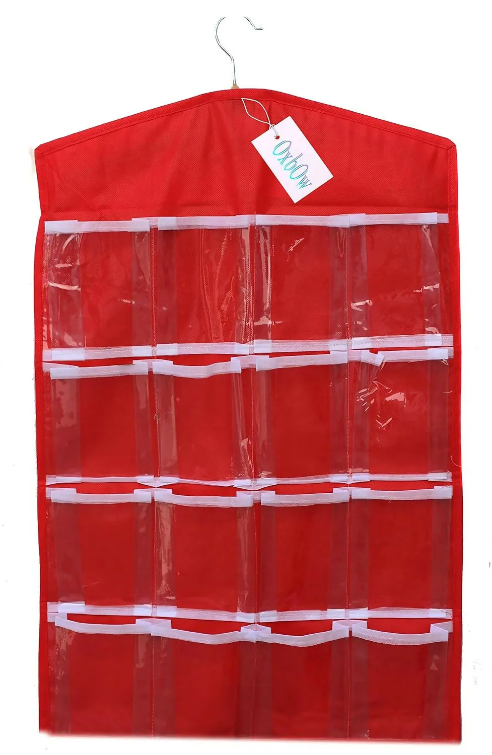 16-Pocket Hanging Wardrobe Organizer for Innerwear & Socks (Multi Colors, 75x45cm)