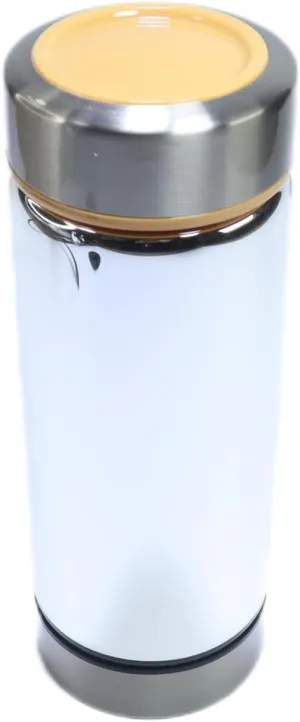 16.9oz/480ml Vacuum Insulated Glass Bottle,Drinking Cup，glass lined thermos, Borosilicate body,Glass liner inside (Khaki Lid)