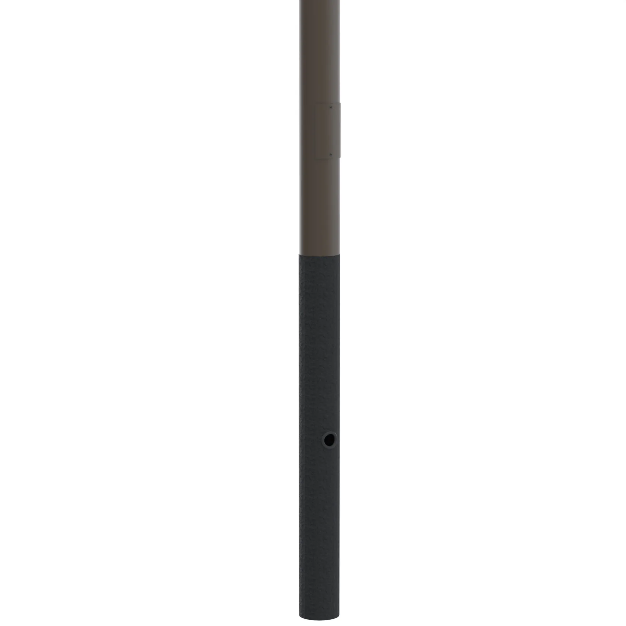 18' Above Grade x 6.0" Base OD x 4.0" Top OD x 0.156" Thick, Round Tapered Aluminum, Direct Burial Light Pole