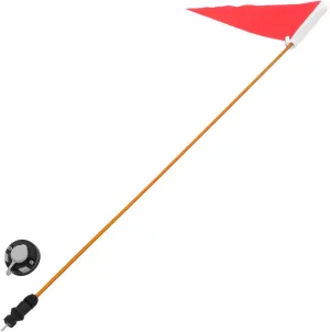 1set Kayak Safety Flag with Folding Pole Multi-function Boat Flag for Kayak Canoe Yacht Easy Install with Flagpole Holder Base Bright Warning for Enhanced Visibility