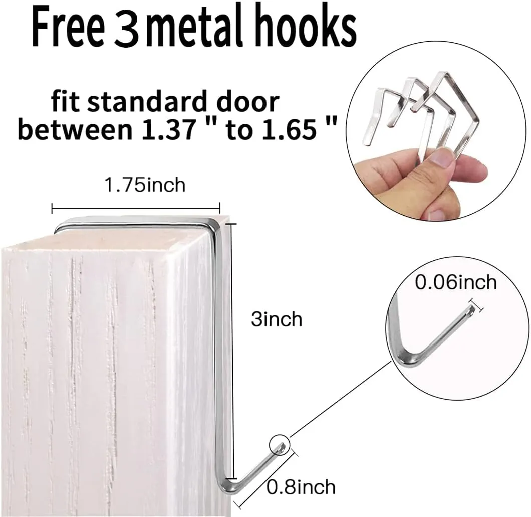 2 Pack Extra Large Hanging Crystal Clear Over Door Shoe Organizers, Closet Shoe Rack Organizer, 12 6 Pockets, 8 Hooks, White (59" x 21.6")