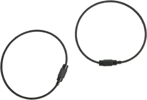 2/10pcs 50cm Colorful Stainless Steel Wire Keychain Cable Loop Screw Lock Rope Key Holder Keyring Key Chain Rings (Color : Black, Size : 50cm 10pcs)
