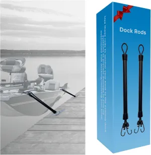 22 Inch Dock Rods for Boat Mooring/Docking, Replacement for Dock Lines, Boat Accessories for Men, for Pontoon Boat and Jon Boat Owners