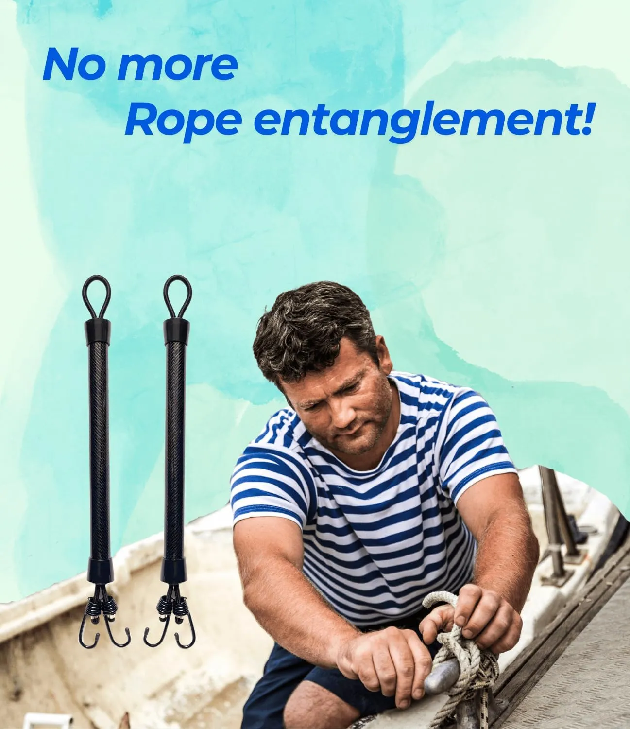 22 Inch Dock Rods for Boat Mooring/Docking, Replacement for Dock Lines, Boat Accessories for Men, for Pontoon Boat and Jon Boat Owners