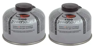 2x Go System PowerSource Butane Propane Threaded Gas Canister - 100g