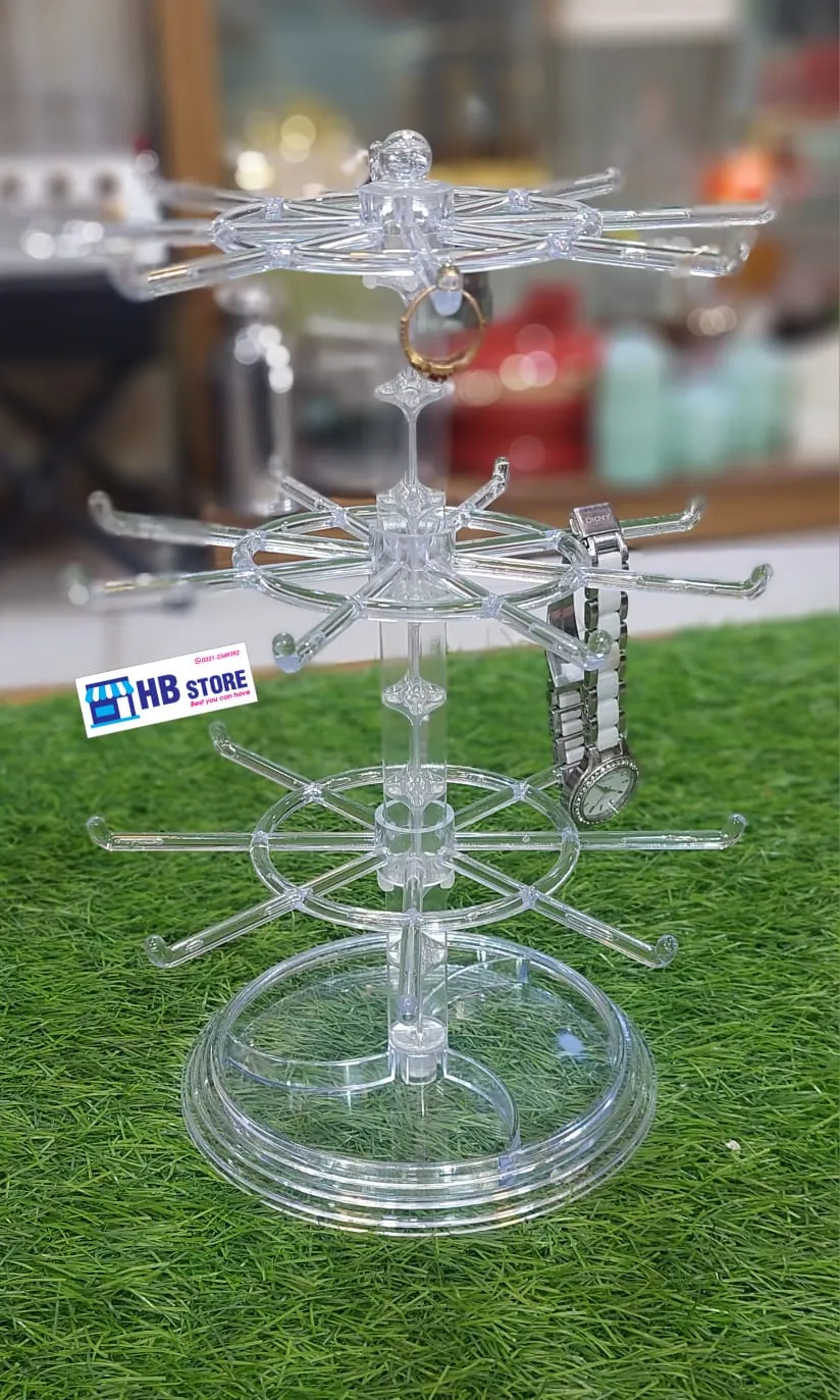 3 Tire Rotating Jewelry Stand