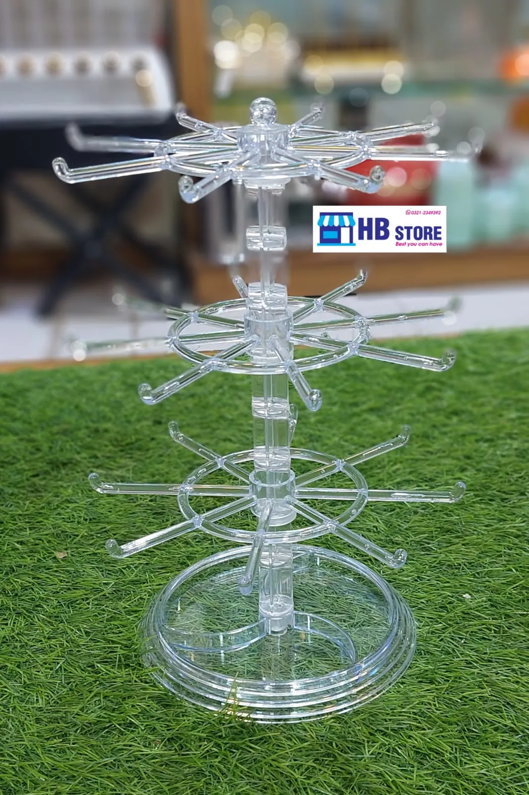 3 Tire Rotating Jewelry Stand