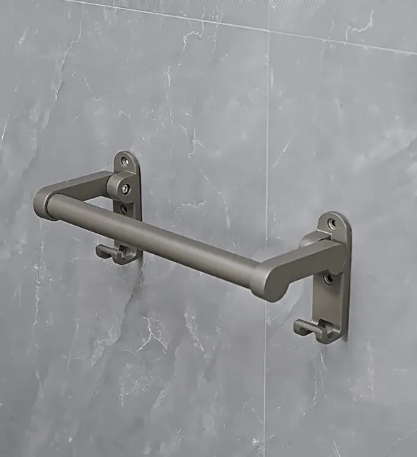 30cm Folding Punch-Free Armrest Bathroom Toilet Elderly Safety Toilet Handrail Railing Pregnant Women Toilet Non-Slip Handle Storage Rack