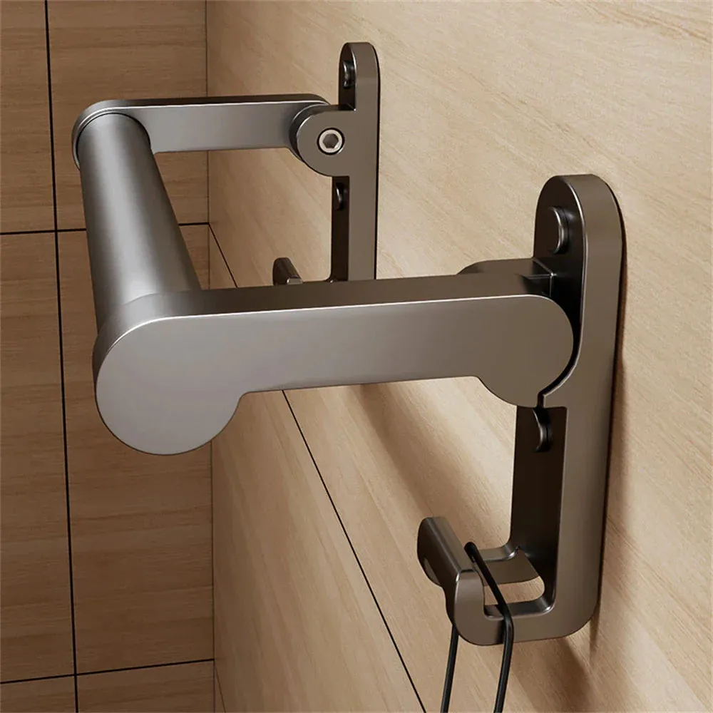 30cm Folding Punch-Free Armrest Bathroom Toilet Elderly Safety Toilet Handrail Railing Pregnant Women Toilet Non-Slip Handle Storage Rack