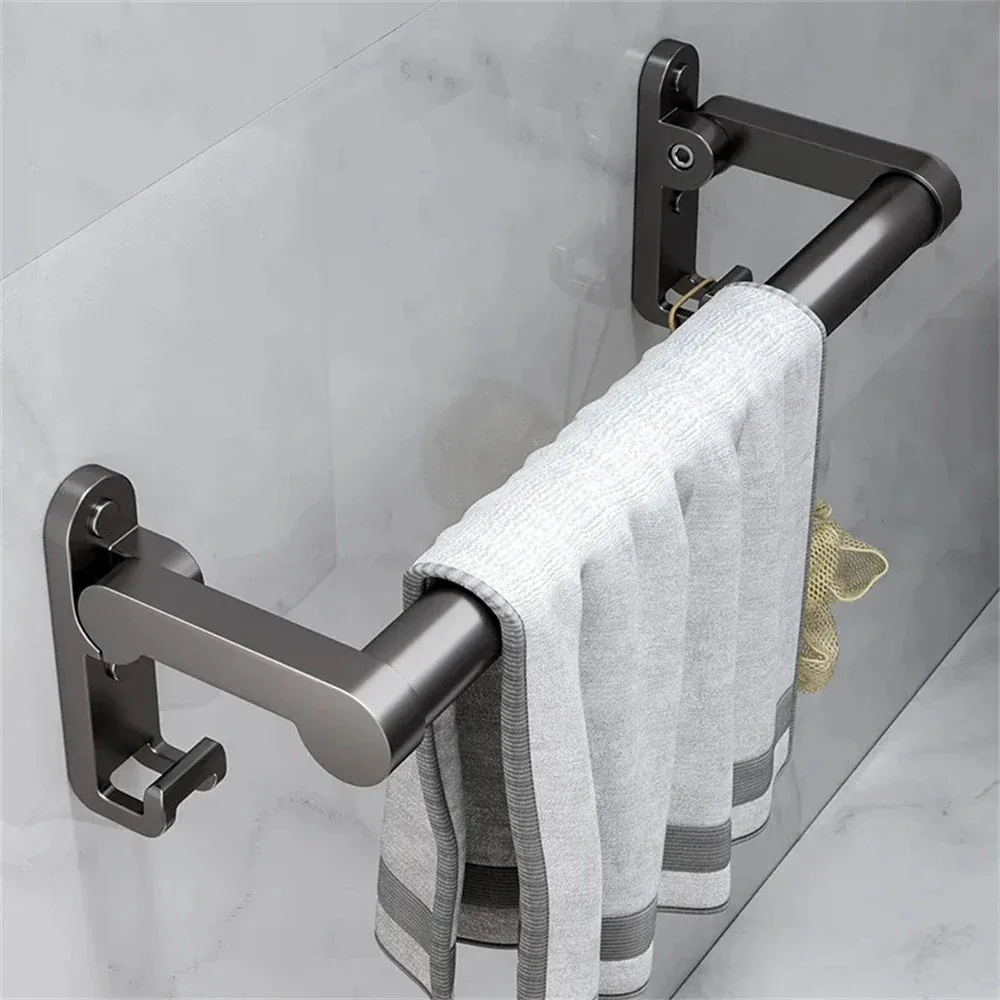 30cm Folding Punch-Free Armrest Bathroom Toilet Elderly Safety Toilet Handrail Railing Pregnant Women Toilet Non-Slip Handle Storage Rack