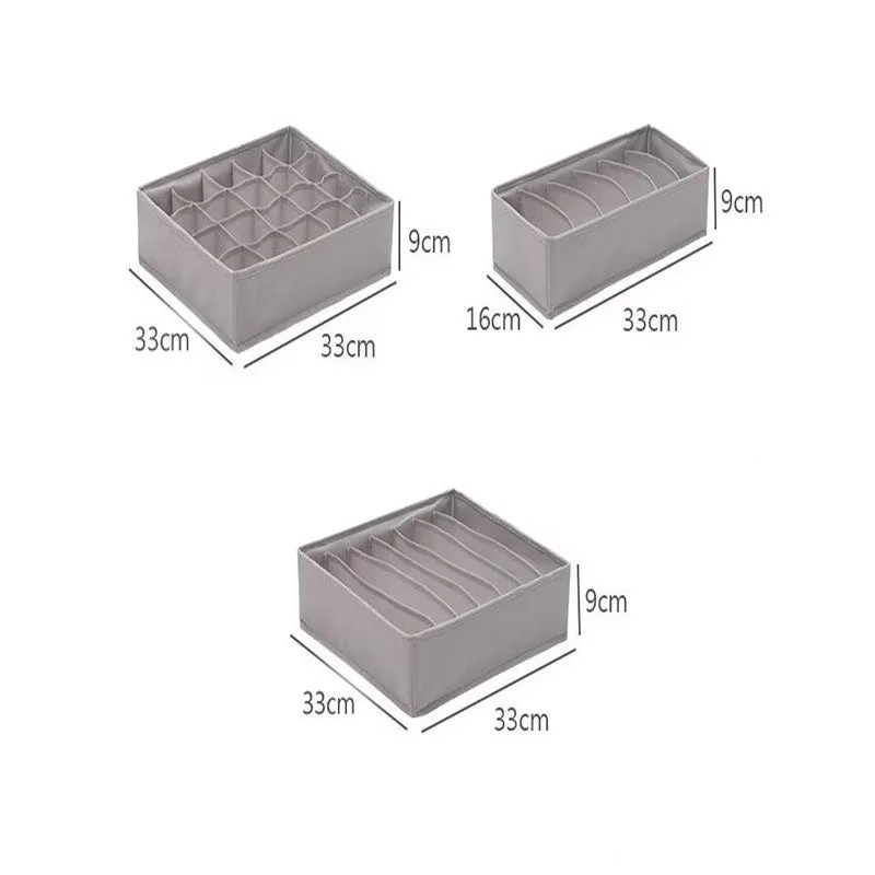 3Pc Drawer Closet Organizer
