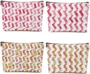 4PCS Western Makeup Bag Cowgirl Boots Cosmetic Bags for Women, Cowgirls Gifts for Women Girls Sisters Lady Boss Friends Birthday Gift, Western Stuff Toiletry Zipper Pouch Cowboy Boots Gifts