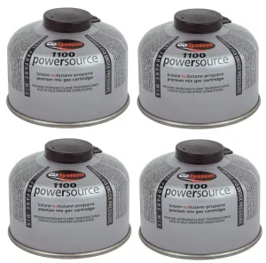 4x Go System PowerSource Butane Propane Threaded Gas Canister - 100g