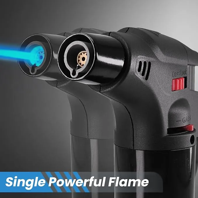 5 Pack Torch Lighters Butane Refillable Lighter Single Jet Flame Windproof Torch Lighter Multi Utility Mini Gas Lighter Blow Torch Lighters for Candle Fireplace Camping Grill BBQ Kitchen(No Fuel)