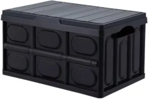 50L Waterproof Storage Box Indoor Outdoor, Foldable Storage Container for Car Outdoor camping Hiking Picnic Fishing, Store Food Snacks Drinks Sundries