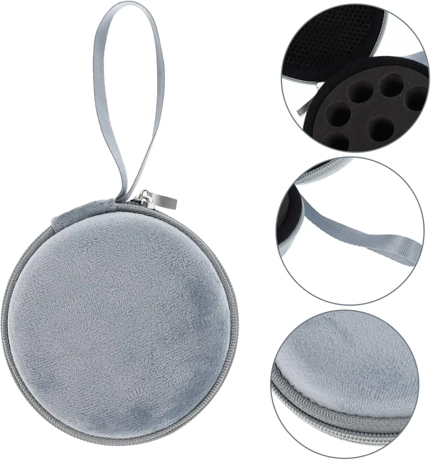 5pcs Essential Oil Holder Round Essential Oil Storage Case Portable Bottle Bag Nail Polish Case