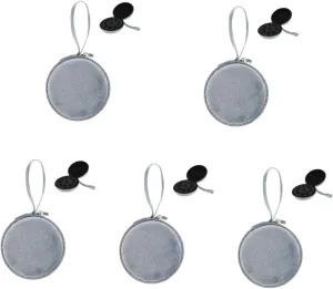 5pcs Essential Oil Holder Round Essential Oil Storage Case Portable Bottle Bag Nail Polish Case