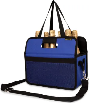 6-8 Wine Bottle Carrier Drinks Holder Bag Tote Multiuse Grocery Foldable Gift Reusable Heavy Duty with Straps Storage Picnic Trunk Mason Jar Organizer