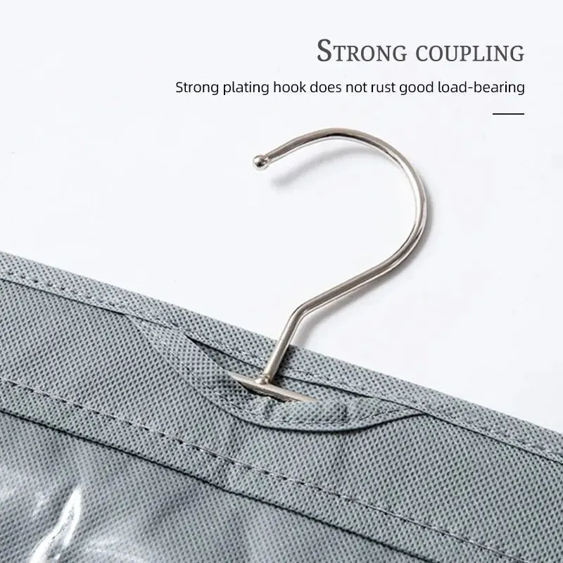 6 Pocket Waterproof Clear Hanging Handbag Organizer for Wardrobe