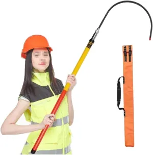 6.6/9.8＇ Anti-Electrocution Rescue Hook with Telescopic Pole, High Voltage Insulated Rescue Hook for Electrician Power Station(2.0 m/78.7 in/6.6 ft)