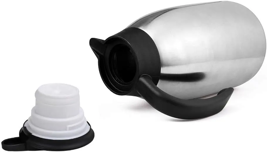 68oz Coffee Carafe Airpot Insulated Coffee Thermos Urn Stainless Steel Vacuum Thermal Pot Flask for Coffee, Hot Water, Tea, Hot Beverage - Keep 12 Hours Hot, 24 Hours Cold