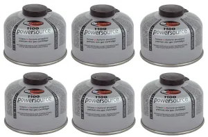 6x Go System PowerSource Butane Propane Threaded Gas Canister - 100g