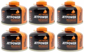 6x Jetboil JetPower Butane Gas Fuel 100g Canister