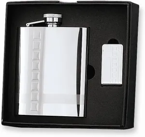 8 oz. Stainless Steel Flask & Money Clip Gift Set