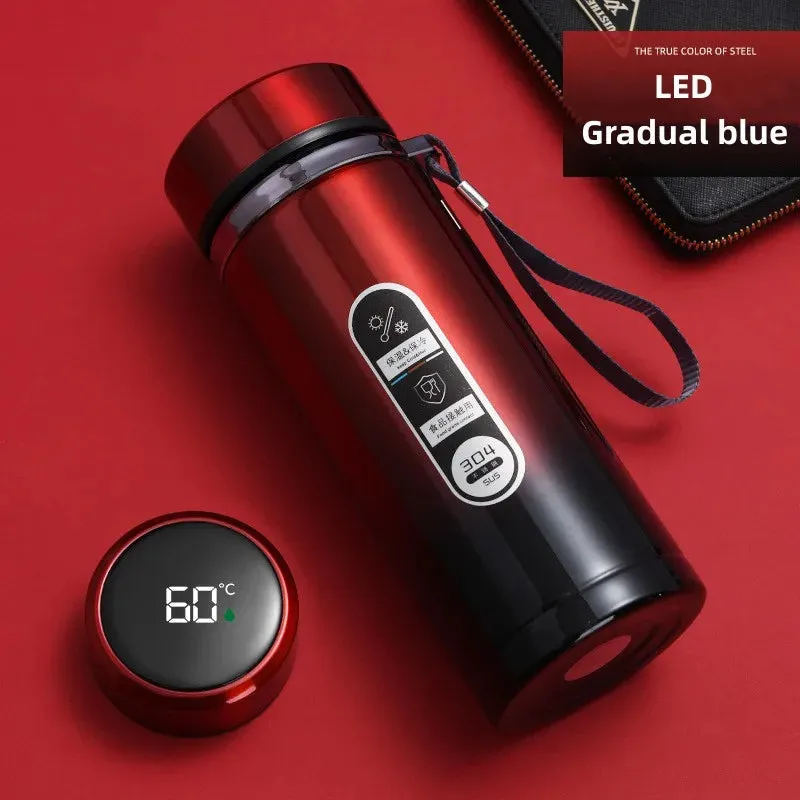 800ml-1L Stainless Steel Thermos Bottle – Portable Vacuum Flask with LED Temperature Display