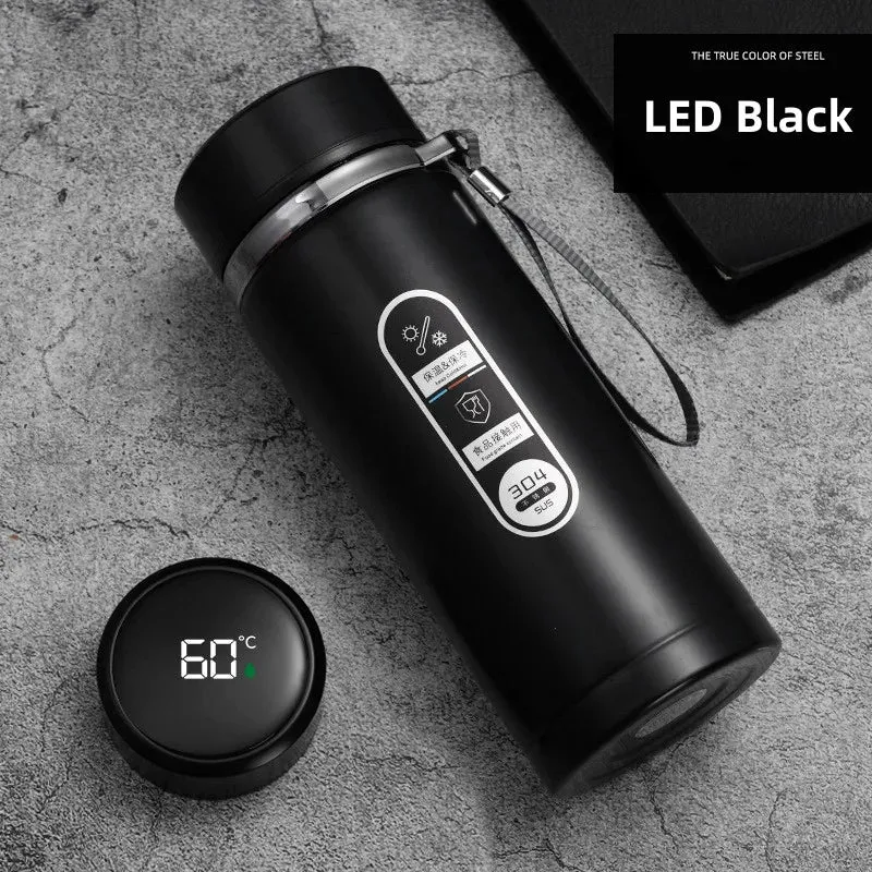 800ml-1L Stainless Steel Thermos Bottle – Portable Vacuum Flask with LED Temperature Display