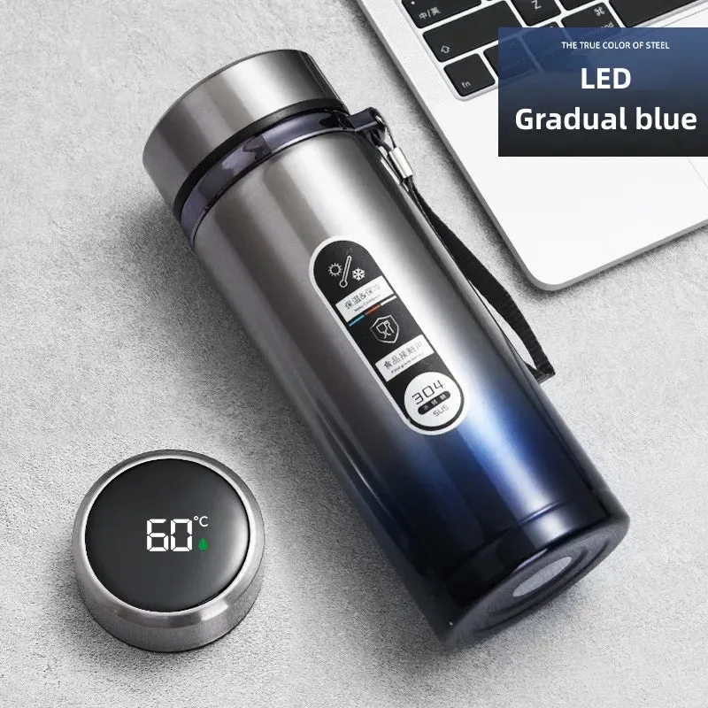 800ml-1L Stainless Steel Thermos Bottle – Portable Vacuum Flask with LED Temperature Display