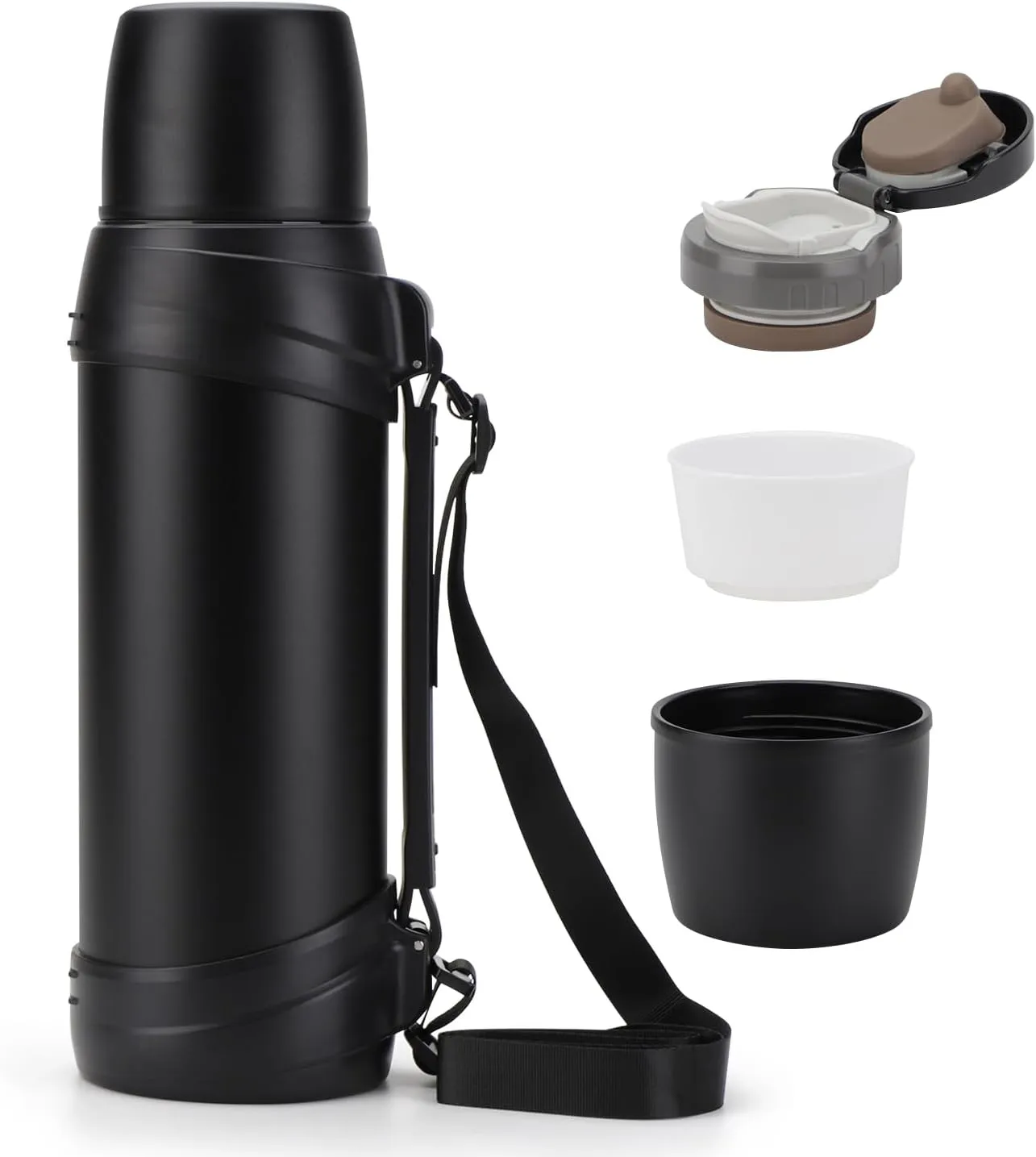 84oz/2.5L Large Coffee Thermoses for Travel Stainless Steel Large Flask with Handle for Hiking Fishing Camping
