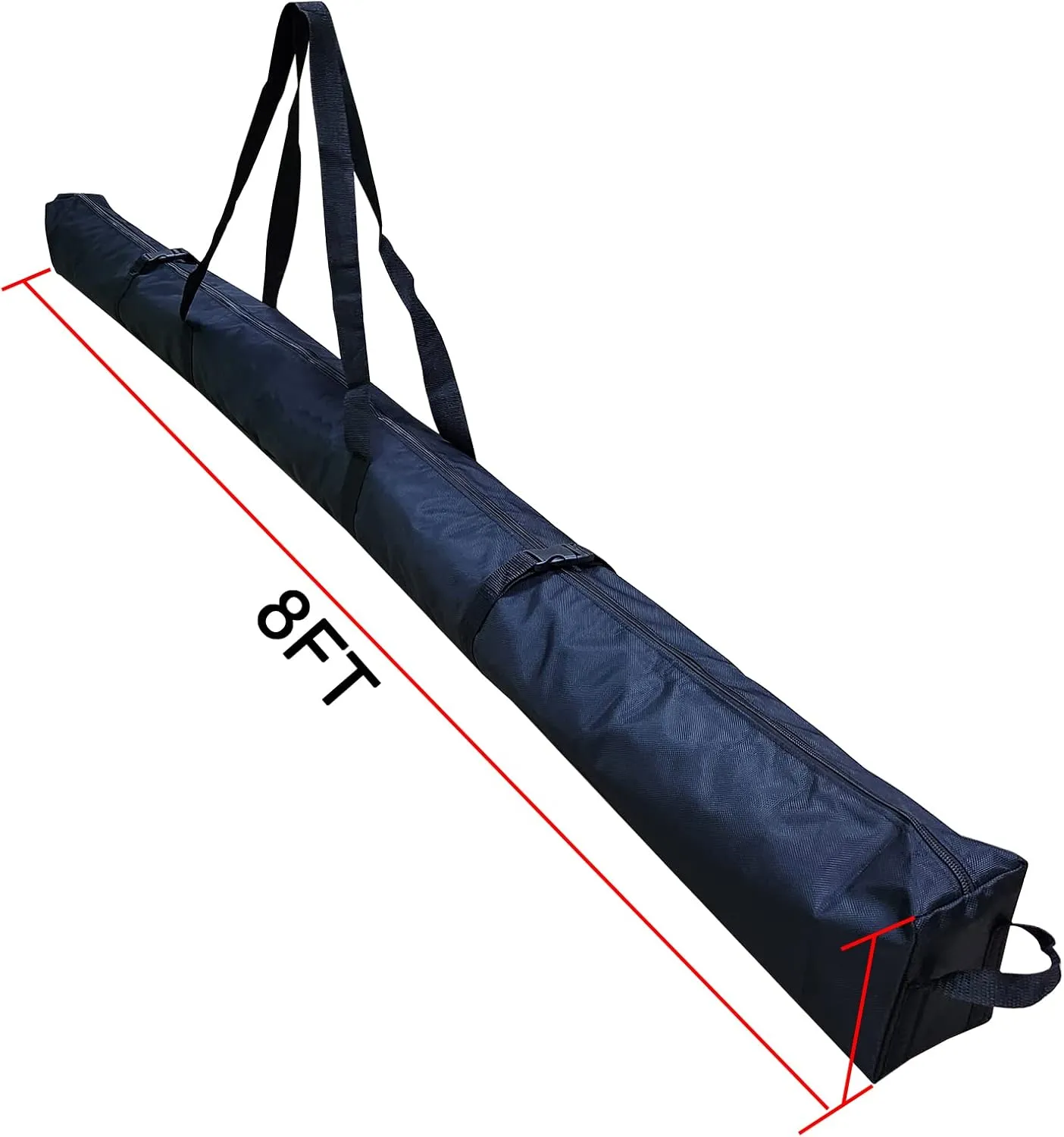 8ft Pipe and Drape Stand Bag - Upright and Crossbar Bag for Metal Backdrop Stand