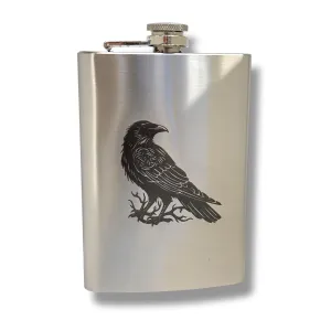 8oz Crow Raven Flask (8oz Stainless Steel)