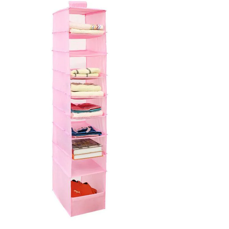 9 Cell Hanging Box Underwear Sorting Clothing Shoe Jean Storage Mails Door Wall Closet Organizer Closet Organizadores Bag