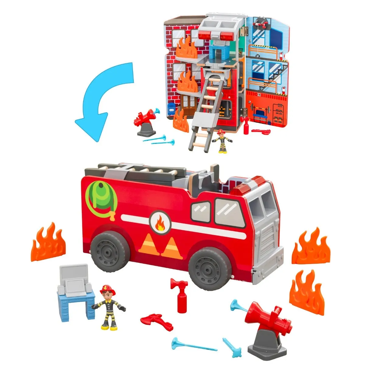 Adventure Bound™ 2-in-1 Transforming Fire Truck Play Set