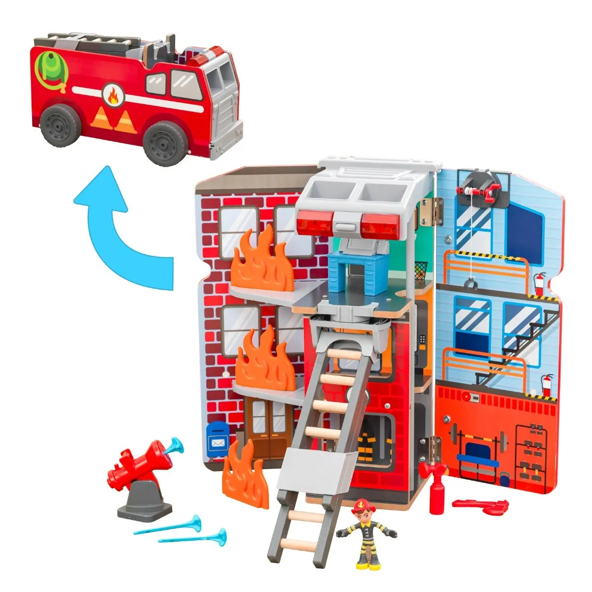 Adventure Bound™ 2-in-1 Transforming Fire Truck Play Set