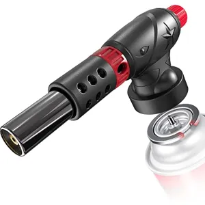 AKBLL Butane Torch, Culinary Blow Torch- Professional Kitchen Cooking Torch Lighter with Adjustable Flame, Multiple use for baking, BBQ, Cooking, Creme, Desserts and etc.(Butane Canister Not Included)