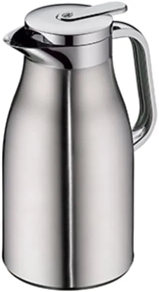 Alfi Thermos Flask, Plastic Glass, Matte Stainless Steel, 1 Litre