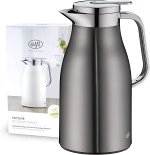 ALFI Thermos Flask, Stainless steel Plastic Glass, Cool Grey, 1 Litre