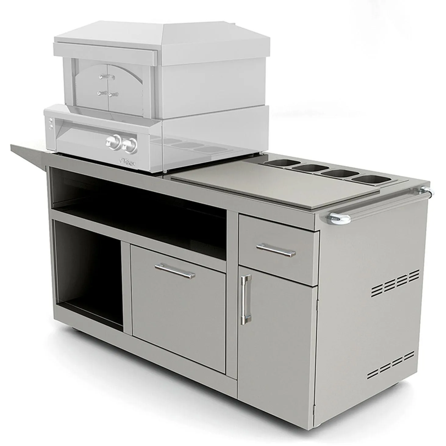 Alfresco | 30" Deluxe Pizza Oven Prep Cart