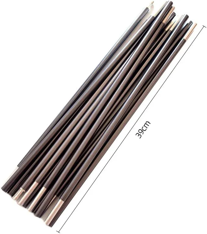 Aluminum Tent Poles Replacement Accessories Folding Support Rod for Camping Hiking -9.5mm (9.5mmx 12.86ft)