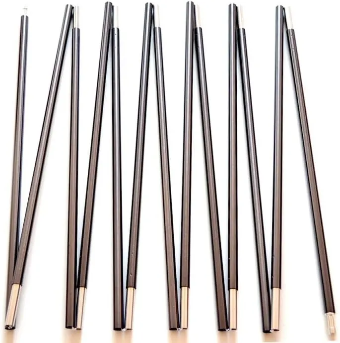 Aluminum Tent Poles Replacement Accessories Folding Support Rod for Camping Hiking -9.5mm (9.5mmx 12.86ft)