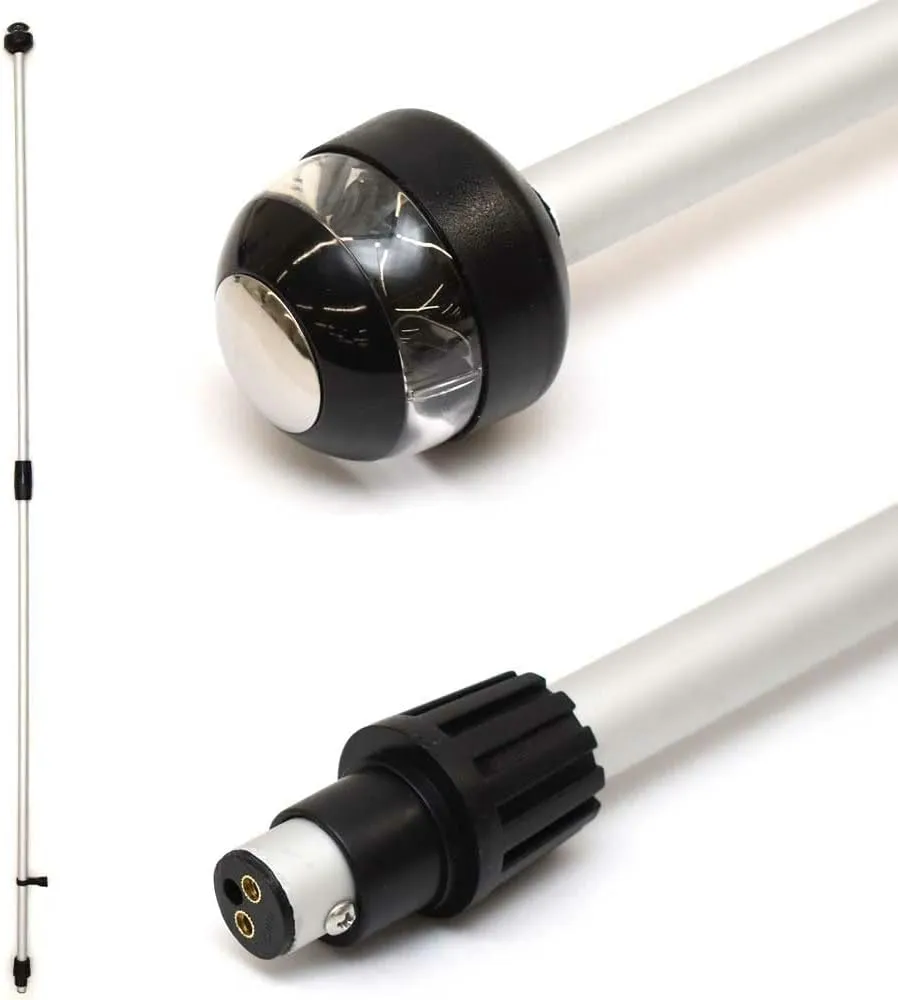 Aqua Signal Boat All-Round Stern Light 22726-1 | Folding Pole 72 Inch