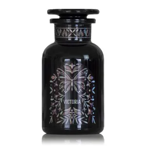 Artanis Home Custom Ultraviolet Glass Apothecary Jar, Smell-proof Airtight Glass Storage for Tea, Herbs, and Spices, with Lid and Spoon for Home Apothecary, 250 ml